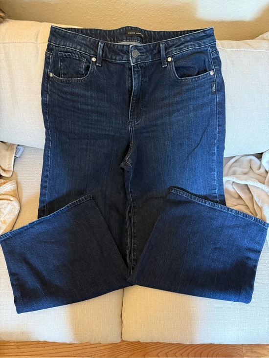 Silver Jeans Denim - Silver Jeans Women's Dark Blue Wide Leg Jeans 8/10
